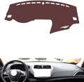 Leather Dashboard Cover Compatible with Ford Escort 2015-2019，Dash Cover, Non-Slip Dash Cover, Dash mat Dashboard Cover, Interior Dash Covers