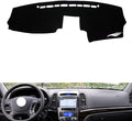 leather dashboard cover Compatible with HyundaiHyundai Santafe 2006-2012，dash cover（black）