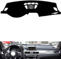 leather dashboard cover Compatible with BMW X1（NO HUD、speaker） 2016-2022，dash cover（black）
