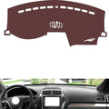 Leather Dashboard Cover Compatible with Ford Explorer (No Warning Light 2011-2018,Dash Board Cover mat Anti-Slip Sun-Proof and dust-Proof(Brown)