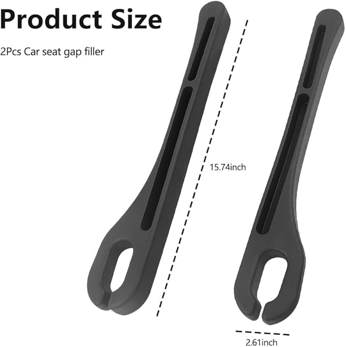 2PCS Car Seat Gap Filler Organizer,Upgrade Car Side Seat Gap Filler with Phone Holder,Multifunctional Car Seat Filler Gap Space Prevents Things Dropping for Cars,SUVs (Black)