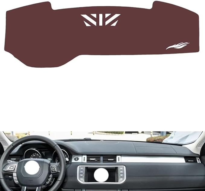 Leather Dashboard Cover Compatible with LR Range Rover Evoque 2012-2018，Dash Cover, Non-Slip Dash Cover, Dash mat Dashboard Cover, Interior Dash Covers