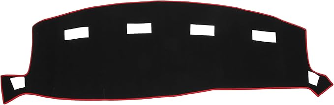 Car Dashboard Cover Compatible for Dodge for Ram 2002-2005, Protective Polyester Red Center Console Interior Trim Dash Cover Mat Pad