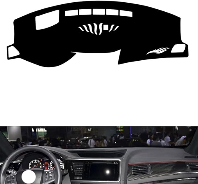 leather dashboard cover Compatible with HONDA Spirior（HUD） 2015-2017，dash cover（black）