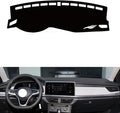 leather dashboard cover Compatible with VW Compatible with Bora 2023，dash cover（black）