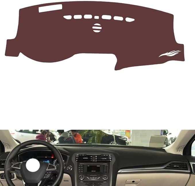 Leather Dashboard Cover Compatible with Ford Mondeo (Speakers、Warning Light) 2013-2020，Dash Cover, Non-Slip Dash Cover, Dash mat Dashboard Cover, Interior Dash Covers