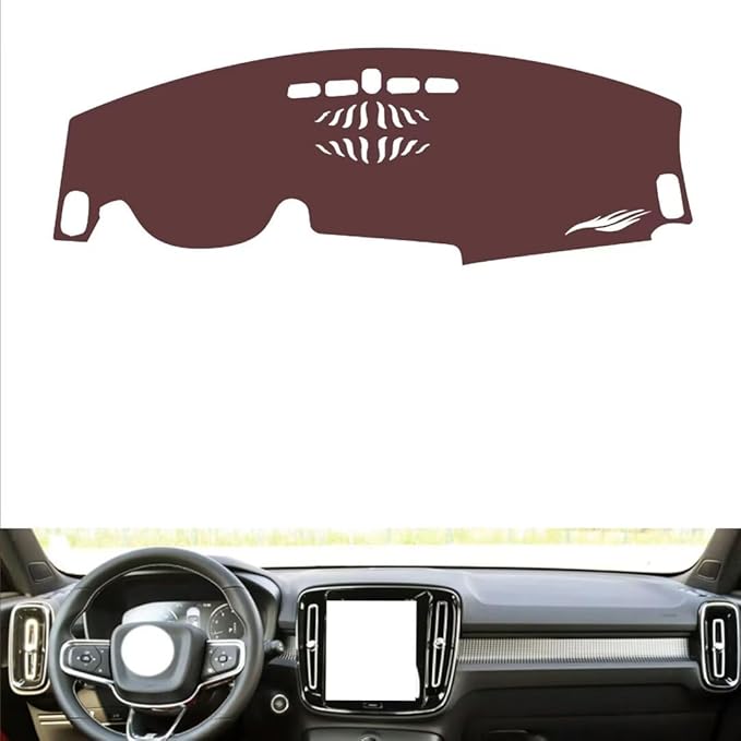 Leather Dashboard Cover Compatible with Volvo C40 PRO，Dash Cover, Non-Slip Dash Cover, Dash mat Dashboard Cover, Interior Dash Covers