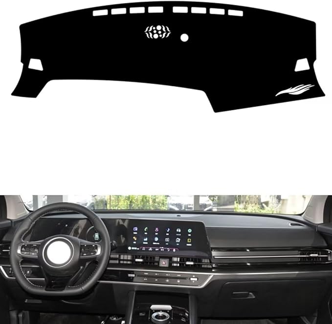 leather dashboard cover Compatible with KIA new Sportage 2023，dash cover（black）