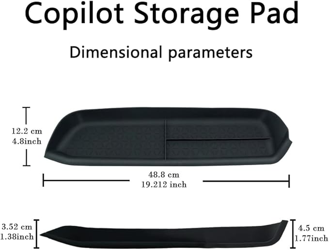 CUCHIYUN for 2023 RAV4 Passenger Storage Organizer Mat Glove Box Storage Organizer Tray Compatible with Toyota RAV4 2023 2022 2021 2020 2019 Accessories