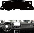 leather dashboard cover Compatible with Toyota Frontlander，dash cover（black）