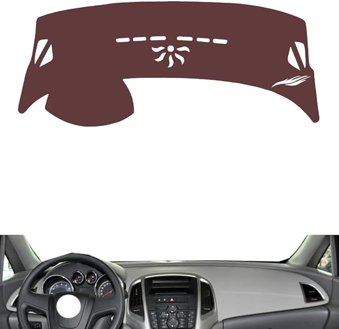 Leather Dashboard Cover Compatible with Buick Excelle（Half Covered） 2010-2014，Dash Cover, Non-Slip Dash Cover, Dash mat Dashboard Cover, Interior Dash Covers