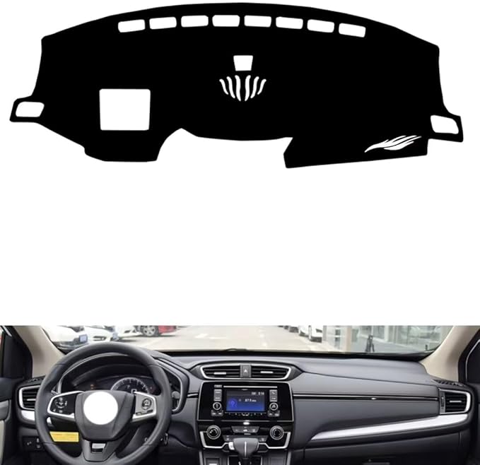 leather dashboard cover Compatible with HONDA Breeze (HUD 20-2021，dash cover（black）