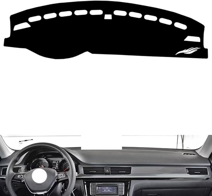 leather dashboard cover Compatible with VW C-TREK，dash cover（black）