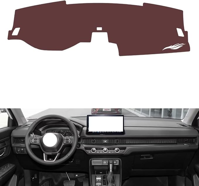 Leather Dashboard Cover Compatible with Honda Breeze (NO HUD,Audio 2023,Dash Board Cover mat Anti-Slip Sun-Proof and dust-Proof(Brown)