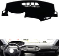 leather dashboard cover Compatible with Peugeot 308S，dash cover（black）