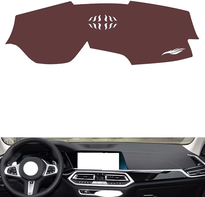 Leather Dashboard Cover Compatible with BMW X7 (no hud) 2019-2022，Dash Cover, Non-Slip Dash Cover, Dash mat Dashboard Cover, Interior Dash Covers