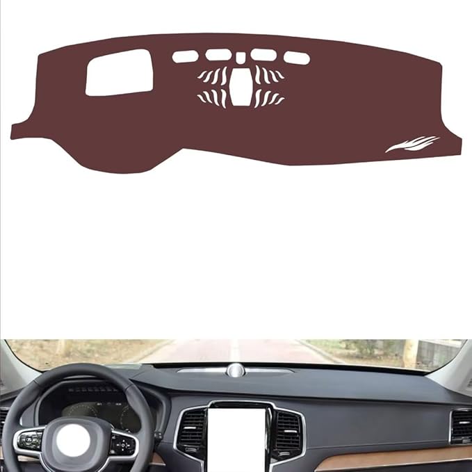Leather Dashboard Cover Compatible with Volvo XC90（HUD、Center Speaker） 2015-2026，Dash Cover, Non-Slip Dash Cover, Dash mat Dashboard Cover, Interior Dash Covers