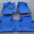 Custom Floor Mats for Cars fit 95% Sedan SUV Sports Car Full Coverage All Weather Men Women Pads Protection Non-Slip Leather Floor Liners (Blue)