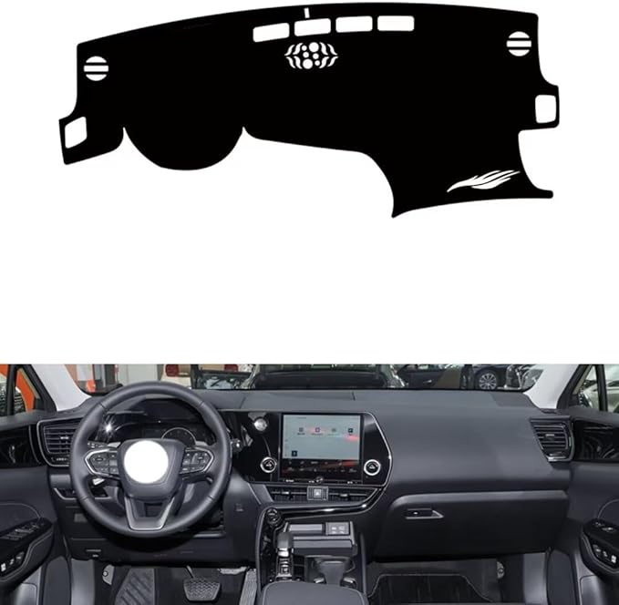 leather dashboard cover Compatible with LEX NX (NO HUD 2022-2024，dash cover（black）