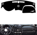 leather dashboard cover Compatible with HyundaiHyundai NEW Santafe（NO HUD） 2019-2023，dash cover（black）