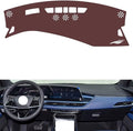 Leather Dashboard Cover Compatible with Cadillac GT4（Warning Light），Dash Cover, Non-Slip Dash Cover, Dash mat Dashboard Cover, Interior Dash Covers