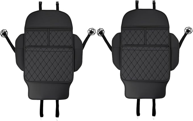 2 Pack Kick Mats Back Seat Protector，Seat Back Protector for Kids Feet Car Seat with Car Back Seat Organizer, Seat Back Protector Cover for Back of Front Seats - Protect Against Dirt and Scuffs