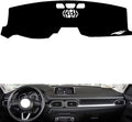 leather dashboard cover Compatible with Mazda CX-5（NO HUD） 2017-2021，dash cover（black）