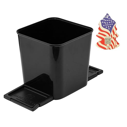 HAUSSIMPLE Car Trash Can for Vehicles Leakproof Compact Garbage Bin w/Stability Flap, Anti-Slip Base, Portable Trash Holder for Cars, Trucks, SUVs, Minivans (Black, Small)