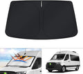 KUST Windshield Sun Shade for Freightliner Sprinter & Mercedes Benz Sprinter Accessories 2007-2025 2026 Window Sunshade Sun Visor Protector Foldable Blocks UV Rays Keep Car Cooler