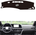 leather dashboard cover Compatible with Cadillac CT6(NO HUD 2023，dash cover（black）