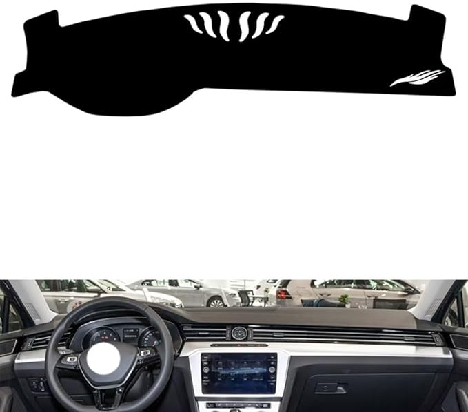 leather dashboard cover Compatible with VW Weilan，dash cover（black）