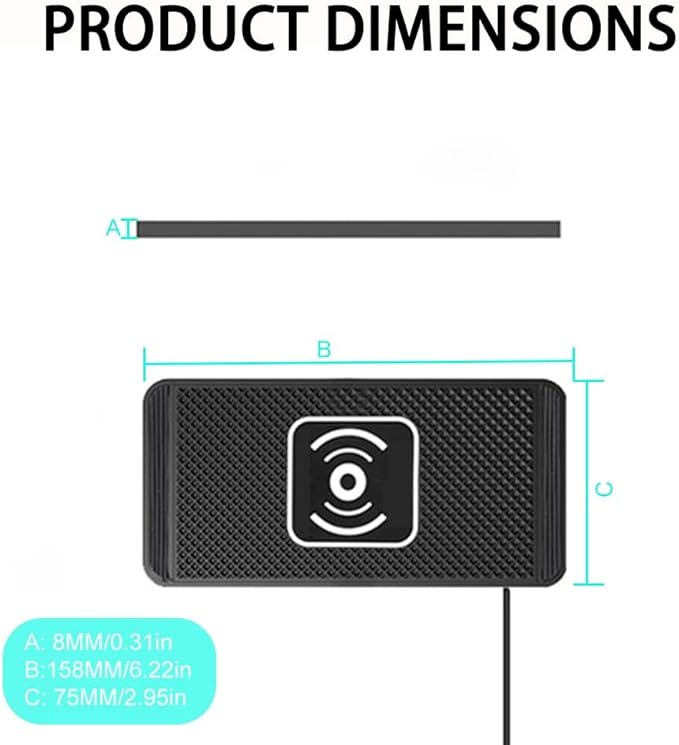 Wireless Car Charger Pad for Ford Expedition 2000-2025, Type-C/USB 15W Car Wireless Charger Non-Slip Cordless Charging Mat Car Accessories, B-30cm Type-C Interface
