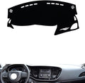 leather dashboard cover Compatible with FiatFiat ottlmo，dash cover（black）