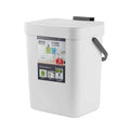 Small Trash Can with Lid Mini Kitchen Hanging Trash Can Tightly Sealed Odor Free, Small Countertop Compost Bin for Scraps from Daily Cooking, Mountable Trash Bin for Kitchen Counter, 5L/1.3 White