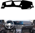 leather dashboard cover Compatible with BMW M3 2022-2023，dash cover（black）