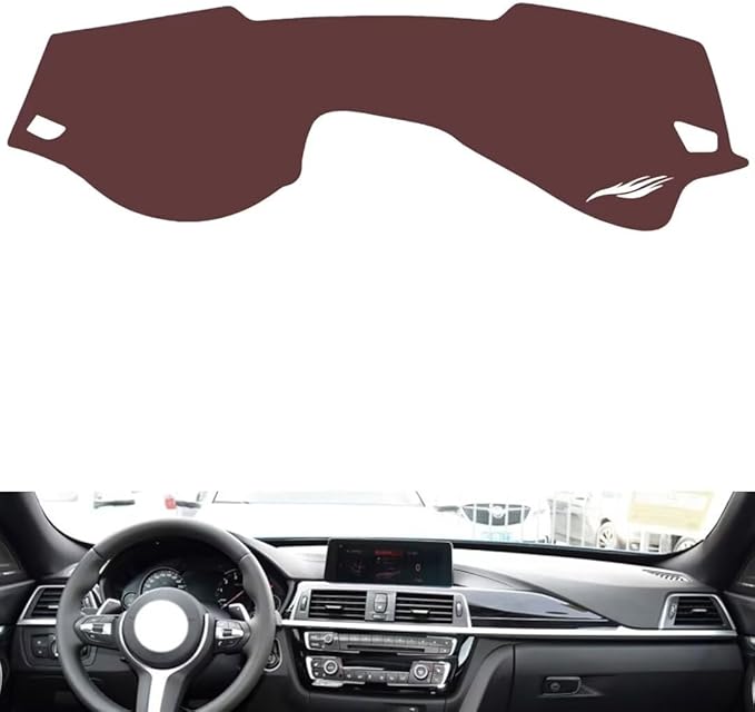 Leather Dashboard Cover Compatible with BMW 4 Series (No Speaker 2013-2019，Dash Cover, Non-Slip Dash Cover, Dash mat Dashboard Cover, Interior Dash Covers