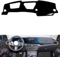 leather dashboard cover Compatible with BMW NEW 3 series (HUD 2023-2024，dash cover（black）