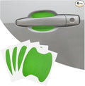 4PCS Car Handle Cup Stickers, Carbon Fiber Scratch Auto Door Protective Film, Non-Marking Car Bowl Protector, Universal Paint Cover Guard for Most Cars, SUV, Van (Green)