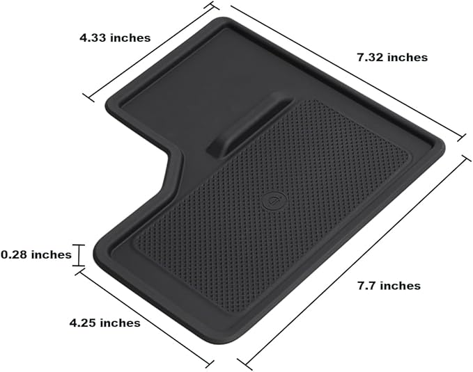 JYCDC Compatible with Toyota 2024 2025 Land Cruiser LC250 J250 Prado Center Console Wireless Charging Protective Mat,Silicone Non-Slip Pad Anti-Dust Liner Interior