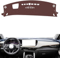 Leather Dashboard Cover Compatible with Buick Envision S (HUD) 2024,Dash Board Cover mat Anti-Slip Sun-Proof and dust-Proof(Brown)