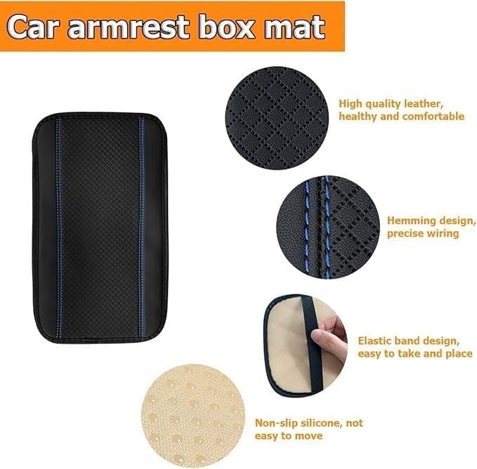Car Armrest Pad for BMW G26 4 Series(2020-2024) Auto Center Console Pad,Universal Armrest Cover for Car Storage Box Car Interior Accessories Protector for Most Vehicle