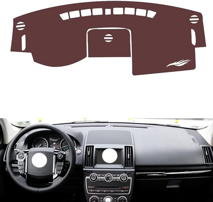 Leather Dashboard Cover Compatible with LR Freelander 2，Dash Cover, Non-Slip Dash Cover, Dash mat Dashboard Cover, Interior Dash Covers