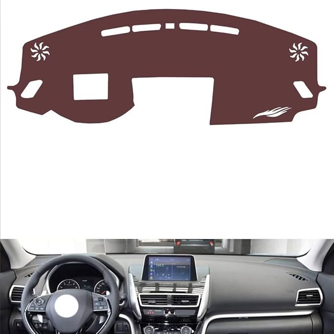 Leather Dashboard Cover Compatible with Mitsubishi ECCLPSE Cross（HUD），Dash Cover, Non-Slip Dash Cover, Dash mat Dashboard Cover, Interior Dash Covers