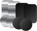 Pau1Hami1ton Adhesive Thin Metal Plates(Compatible with Magnetic Mounts),4 Piece Metal Plates for Phone Case,(2 Rectangle and 2 Round) S-07N(Black+Silver)