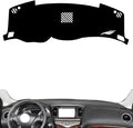 generic leather dashboard cover Compatible with Infiniti QX60，dash cover（black）
