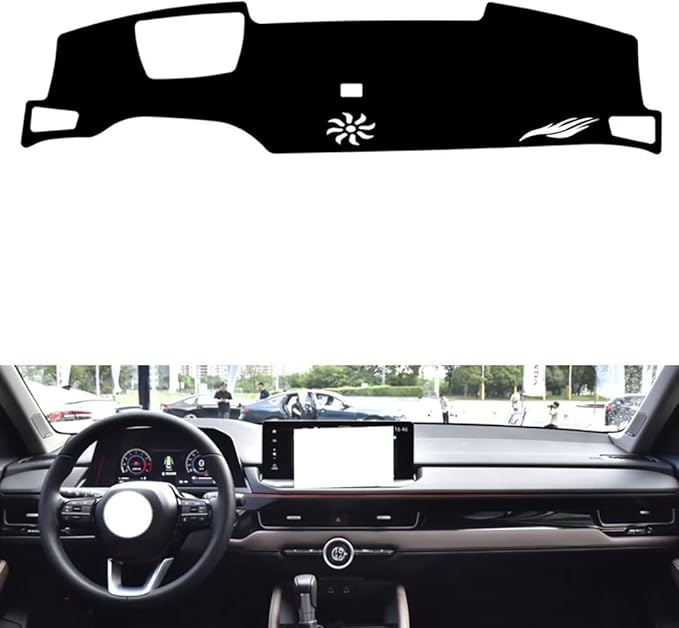 leather dashboard cover Compatible with HONDA Inspire (HUD 2023，dash cover（black）