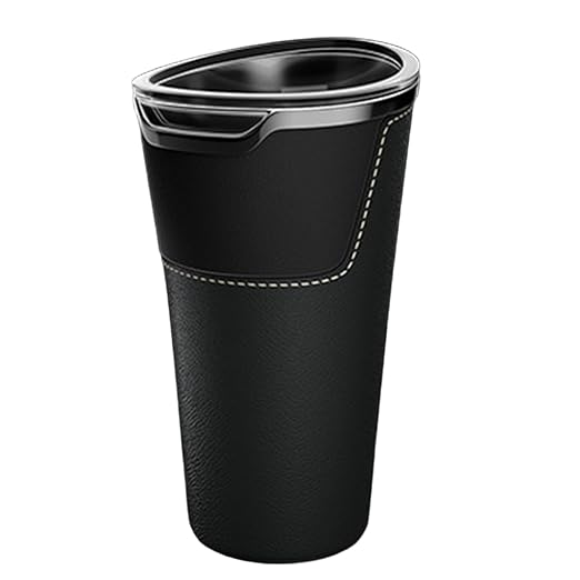 LoopTime Leakproof Car Trash Can,Mini Car Trash Bin for SUV and Truck,Small Removable Liner Cars Garbage Can,Waterproof Automotive TrashCan for Vehicle,Home,Office,Multipurpose,Easy to Clean (Black 2)
