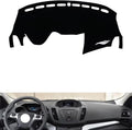 leather dashboard cover Compatible with FORD Kuga (Two wheel drive) 2013-2018，dash cover（black）