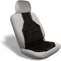 VaygWay Beaded Seat Cushion Car Driver Seat Cover with Durable & Double Strung Natural Wood Beads- Cooling Comfort Ventilated Massaging Support Cushion for Auto Cars -1 Pack Black