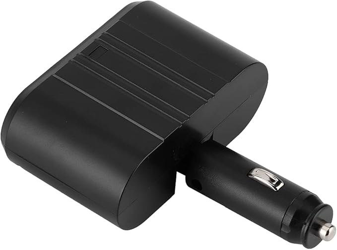Ymiko Cigarette Lighter Adapter, ABS Cigarette Lighter Splitter with USB Fast Charge Port Car Outlet Adapter for Cars